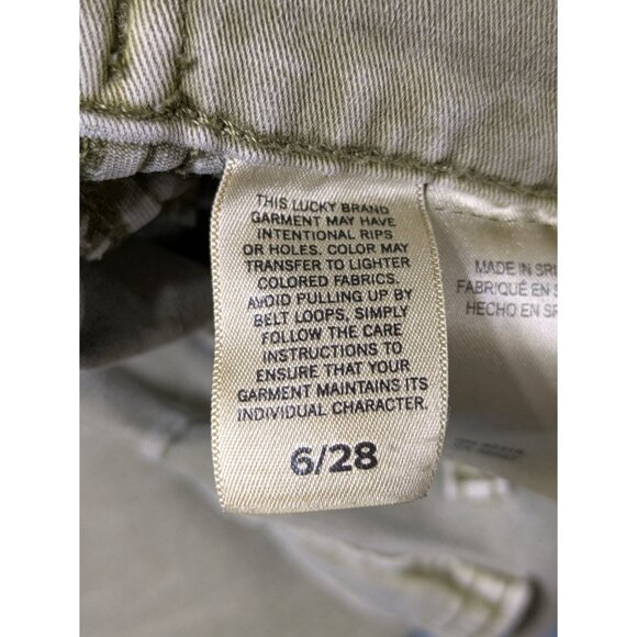Lucky Brand Womens Olive Utility Pants Size 6/28x26 Cotton Blend Relaxed Fit - Picture 5 of 11
